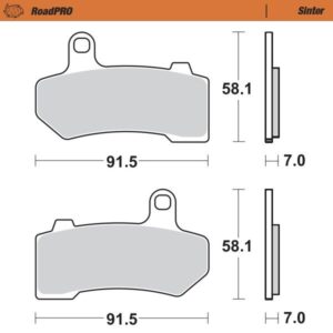 MOTO-MASTER BRAKE PAD SINTER FRONT