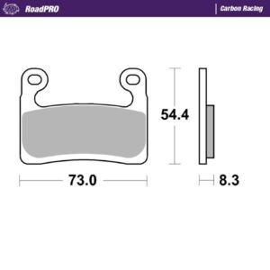 MOTO-MASTER BRAKE PAD CARBON RACING