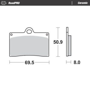 MOTO-MASTER BRAKE PAD CERAMIC