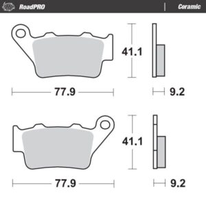 MOTO-MASTER BRAKE PAD CERAMIC