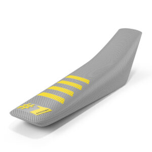 Onegripper - Seat Cover - RIBBED - Light Grey/Neon Yellow