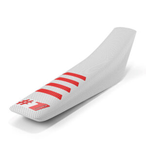 Onegripper - Seat Cover - RIBBED - White/Red