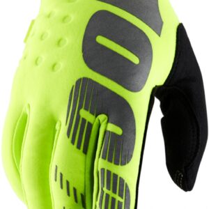 100% BRISKER GLOVE FLUO YELLOW YOUTH,