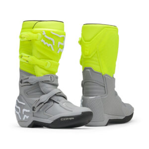 FOX YOUTH COMP BOOT YELLOW/GREY